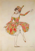 Konstantin Somov design of costume of columbine for anna pavlova in h Art A4 Photo Print UK