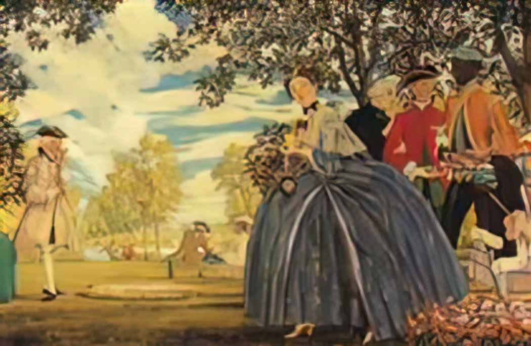 Konstantin Somov figures in the park Art A4 Photo Print