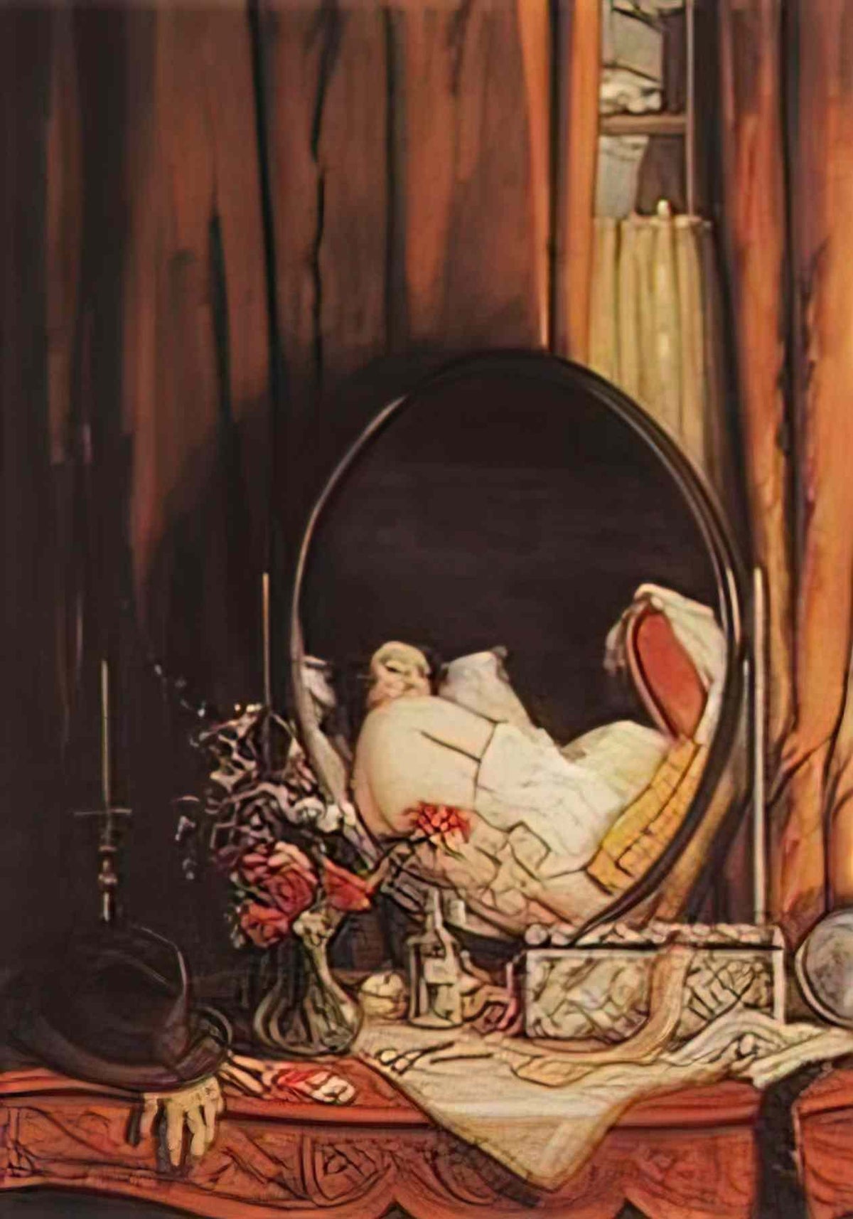 Konstantin Somov intimate reflection in the mirror on the dressing ta Art A4 Photo Print