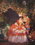 Konstantin Somov lady and harlequin 1 Art A4 Photo Print