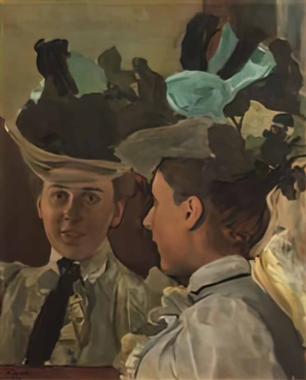 Konstantin Somov lady at the mirror 1898 Art A4 Photo Print
