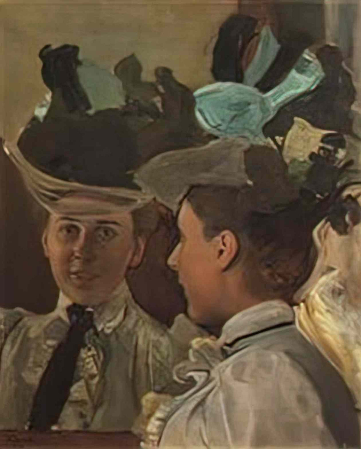 Konstantin Somov lady at the mirror 1898 Art A4 Photo Print