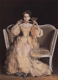 Konstantin Somov lady in pink Art A4 Photo Print