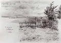 Konstantin Somov landscape with a wicket Art A4 Photo Print
