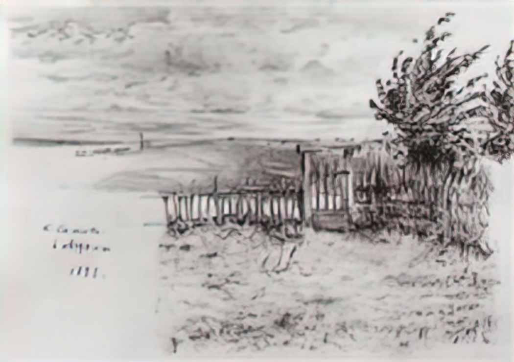 Konstantin Somov landscape with a wicket Art A4 Photo Print