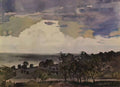 Konstantin Somov landscape with lake Art A4 Photo Print