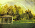 Konstantin Somov landscape with pavillion Art A4 Photo Print UK