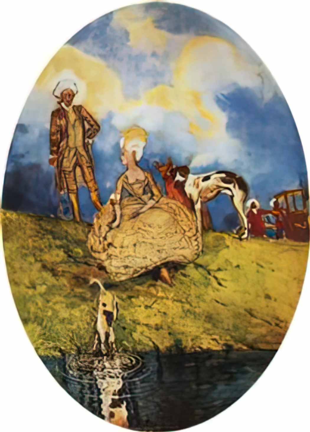 Konstantin Somov rest after a walk Art A4 Photo Print