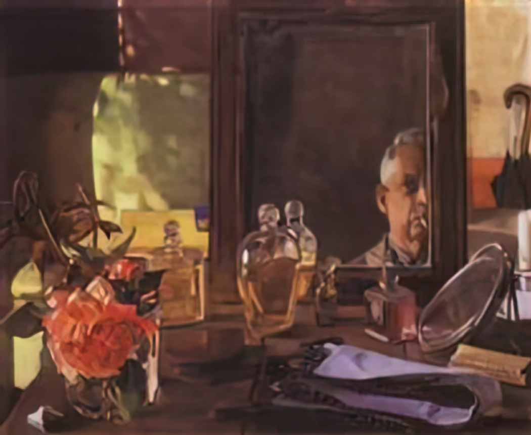 Konstantin Somov self portrait in the mirror 1 Art A4 Photo Print