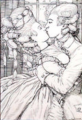 Konstantin Somov the kiss illustration to the book of the marquise Art A4 Photo Print UK