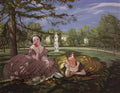 Konstantin Somov two ladies in the park Art A4 Photo Print UK