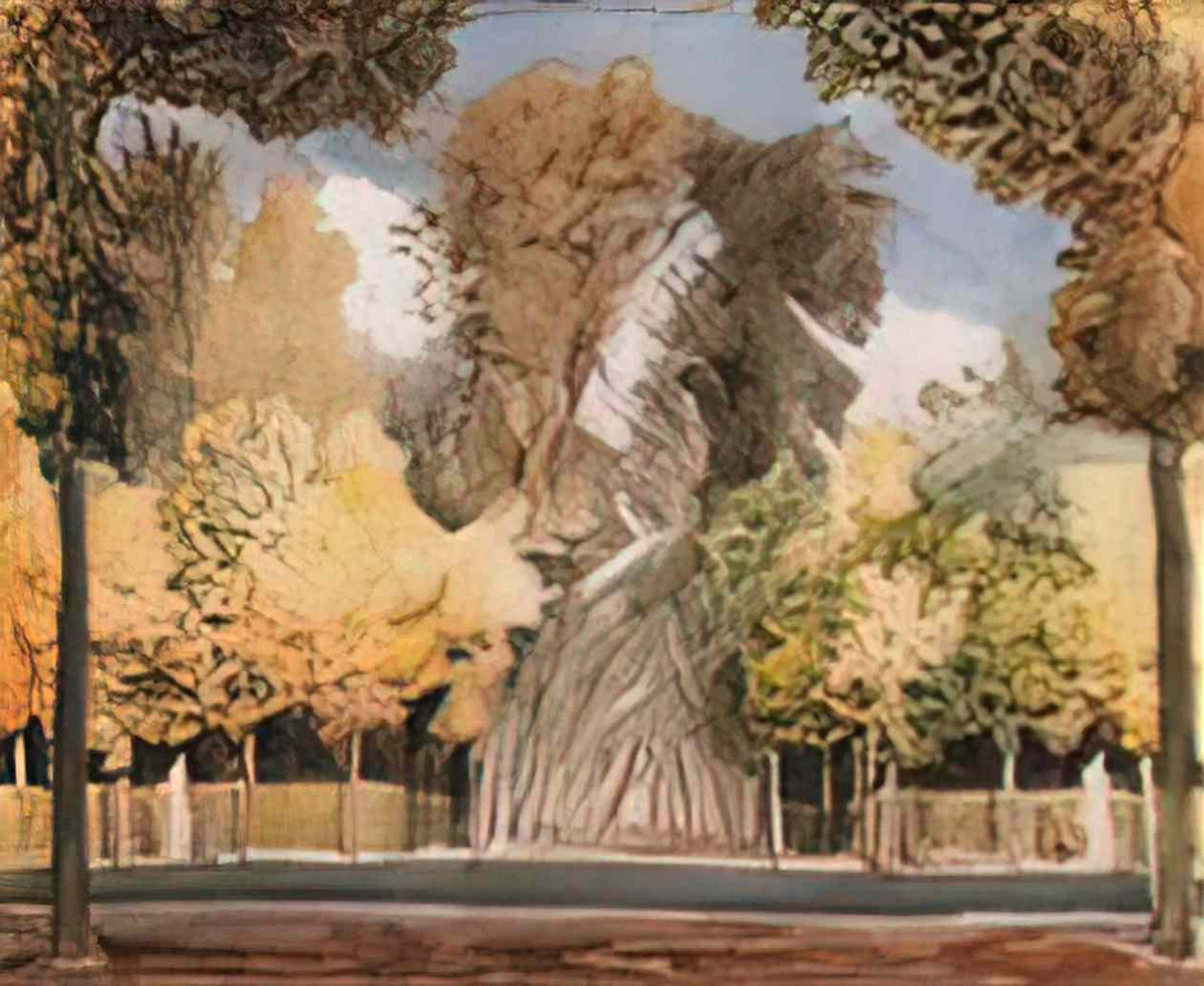 Konstantin Somov versailles park in autumn Art A4 Photo Print