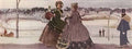 Konstantin Somov walking in winter Art A4 Photo Print