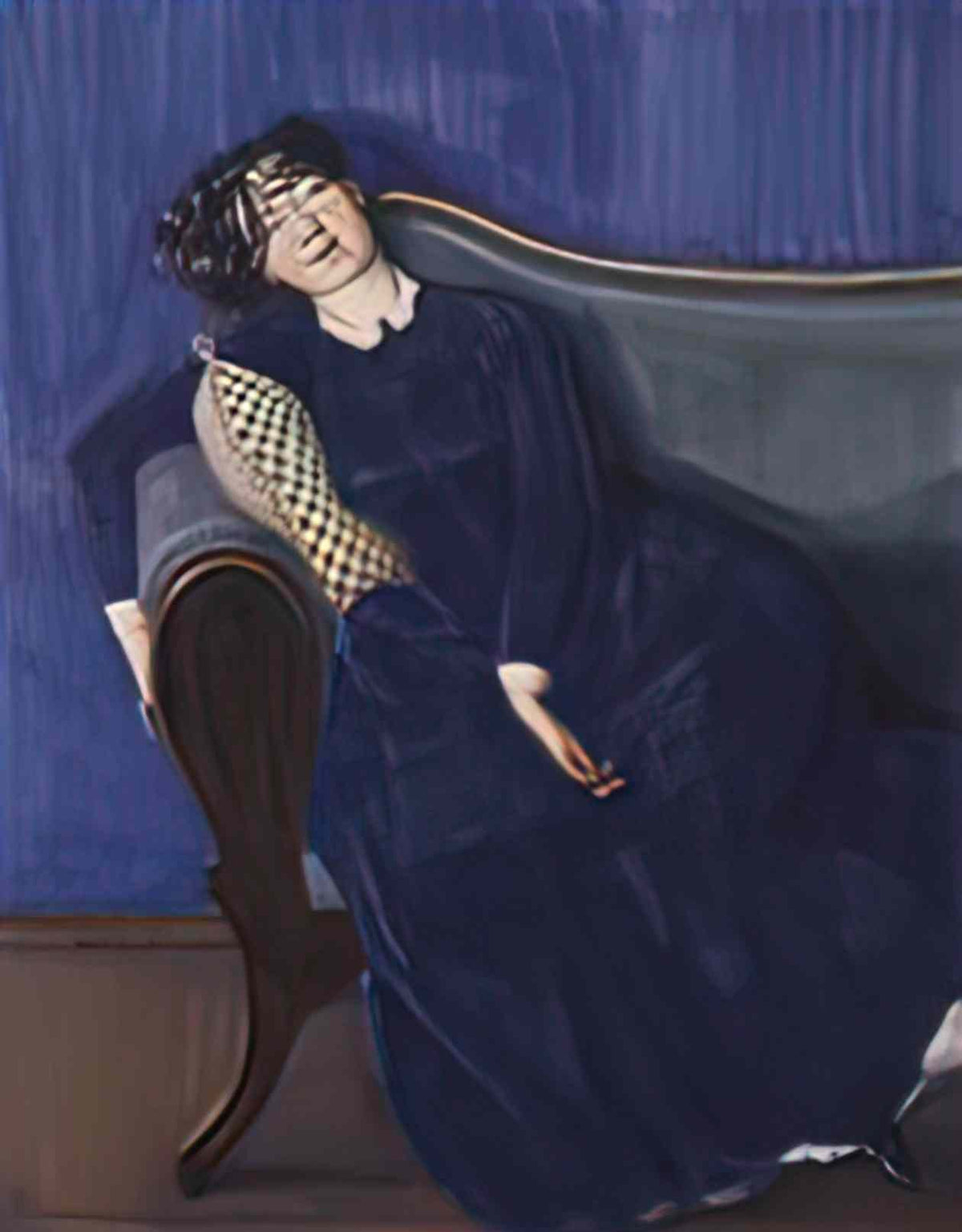 Konstantin Somov young woman asleep Art A4 Photo Print
