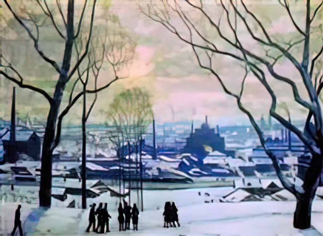 Konstantin Yuon industrial moscow 1949 Art A4 Photo Print
