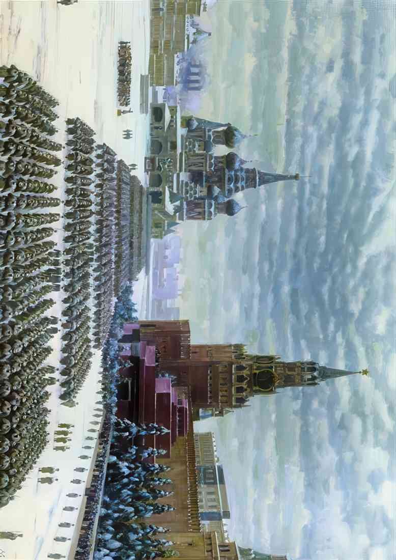 Konstantin Yuon military parade in red square A4 Photo Print