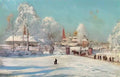 Konstantin Yuon monastery in the snow 1900 Art A4 Photo Print