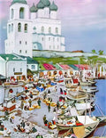 Konstantin Yuon near the pskov s cathederal 1917 Art A4 Photo Print UK