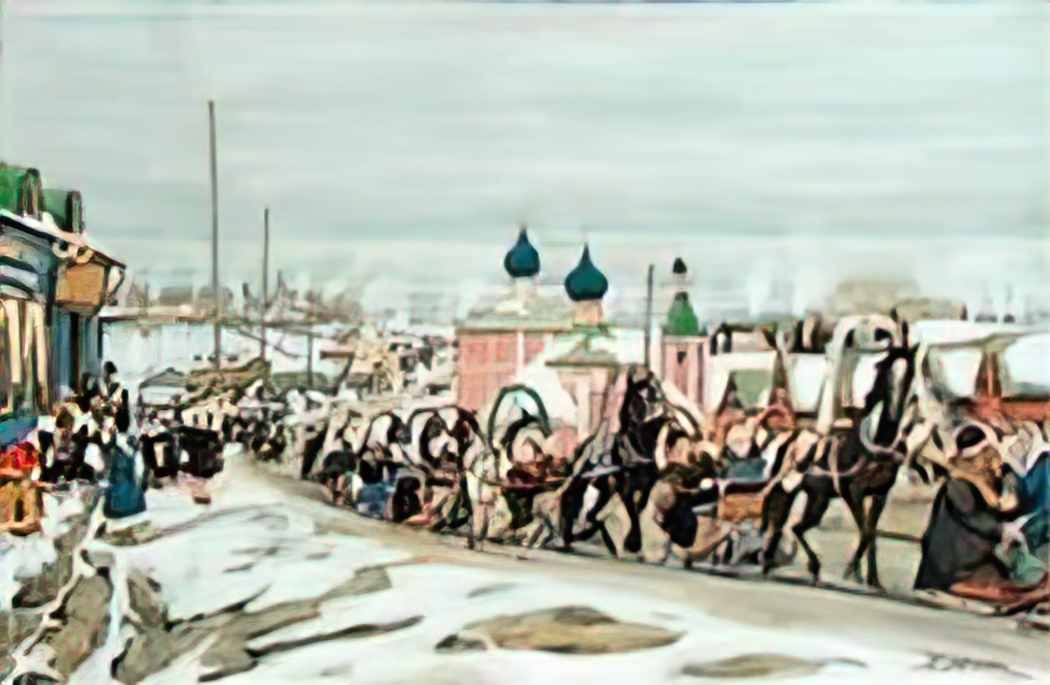 Konstantin Yuon pancake riding sergiev posad 1921 Art A4 Photo Print