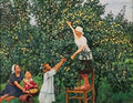 Konstantin Yuon picking apples 1928 Art A4 Photo Print