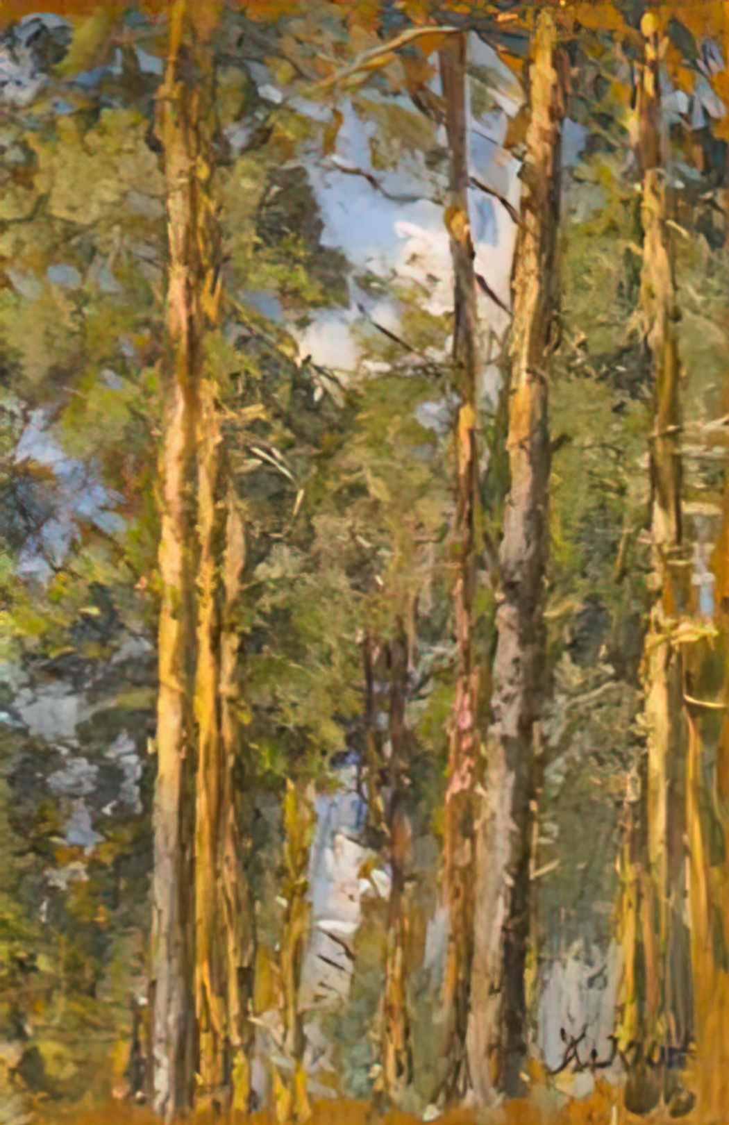 Konstantin Yuon pine trees Art A4 Photo Print