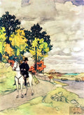 Konstantin Yuon pushkin on horseback 1949 Art A4 Photo Print UK