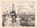 Konstantin Yuon sergiyev posad domes and swallows 1923 Art A4 Photo Print