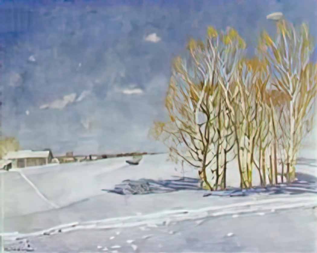 Konstantin Yuon the blue winter day 1915 Art A4 Photo Print