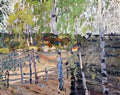 Konstantin Yuon the countryside view Art A4 Photo Print