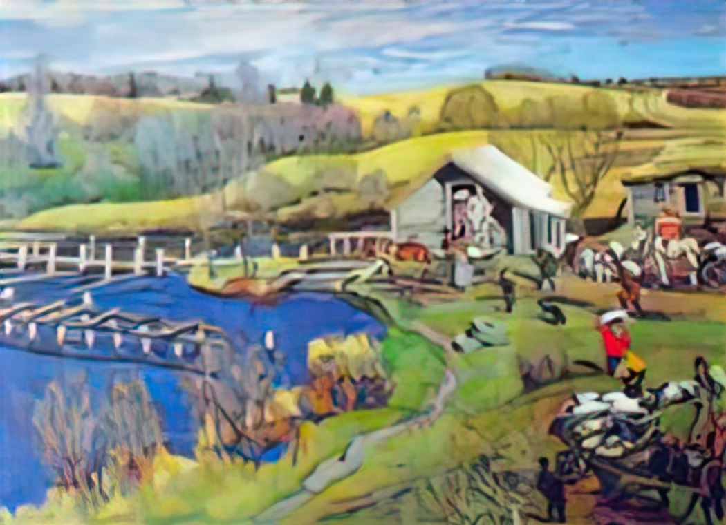 Konstantin Yuon the mill october ligachevo 1913 Art A4 Photo Print