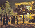 Konstantin Yuon the night tverskoy boulevard 1909 Art A4 Photo Print UK