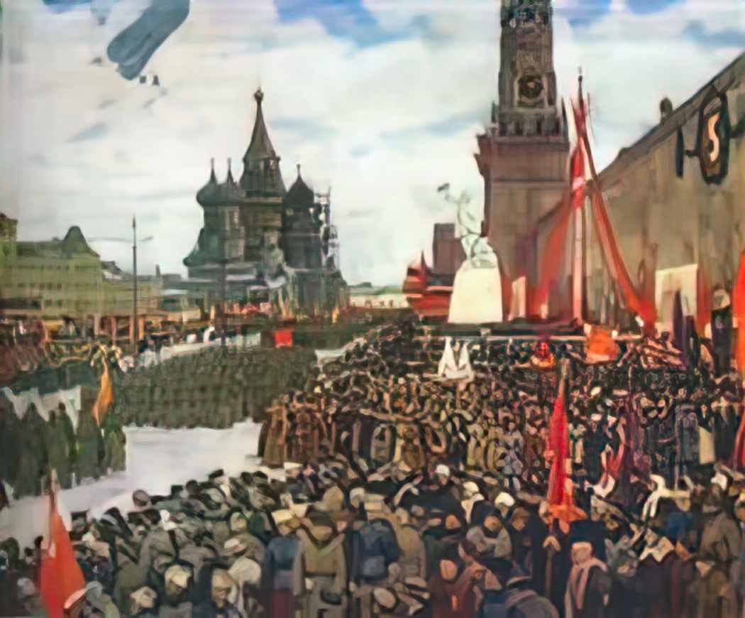 Konstantin Yuon the red army parade 1923 Art A4 Photo Print
