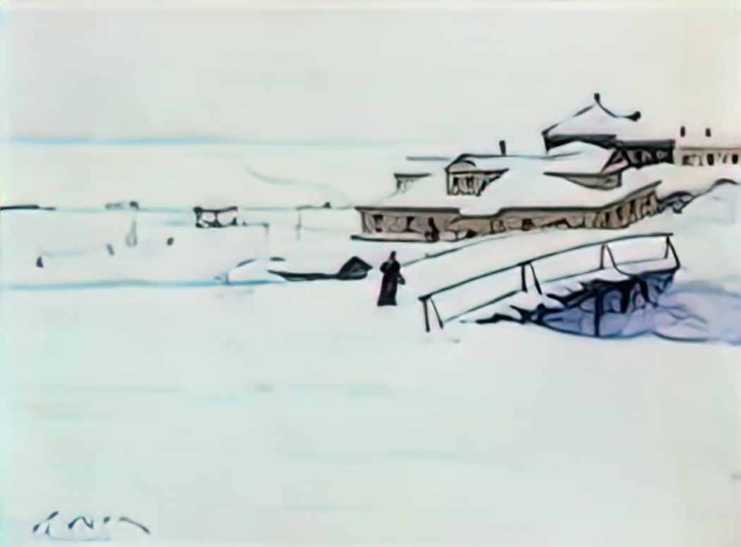 Konstantin Yuon the winter landscape 1910 Art A4 Photo Print