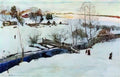 Konstantin Yuon the winter little bridge 1914 Art A4 Photo Print