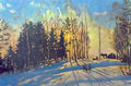 Konstantin Yuon the winter sun ligachevo 1916 Art A4 Photo Print