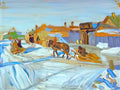 Konstantin Yuon the winter sunny day 1916 Art A4 Photo Print