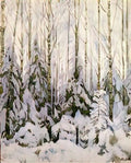 Konstantin Yuon winter in the forest 1935 Art A4 Photo Print UK