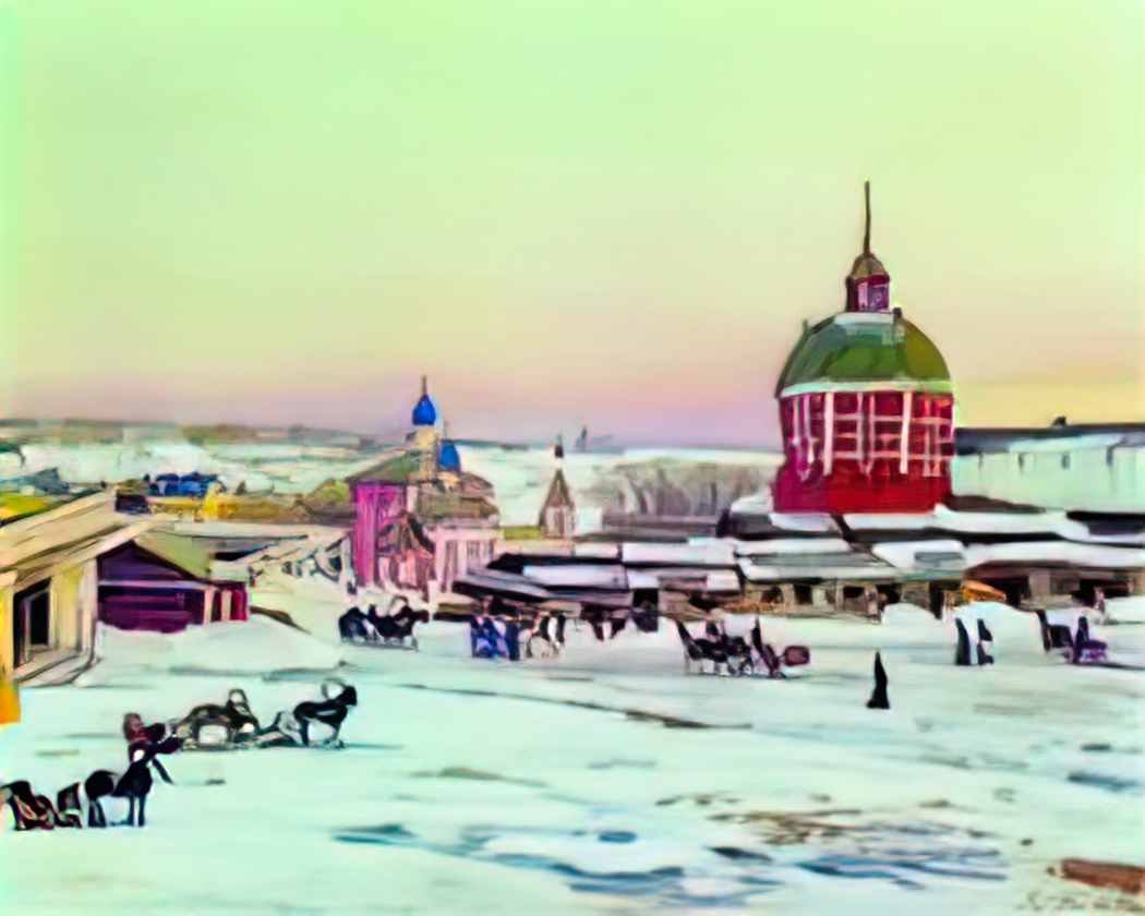 Konstantin Yuon zagorsk market square 1943 Art A4 Photo Print