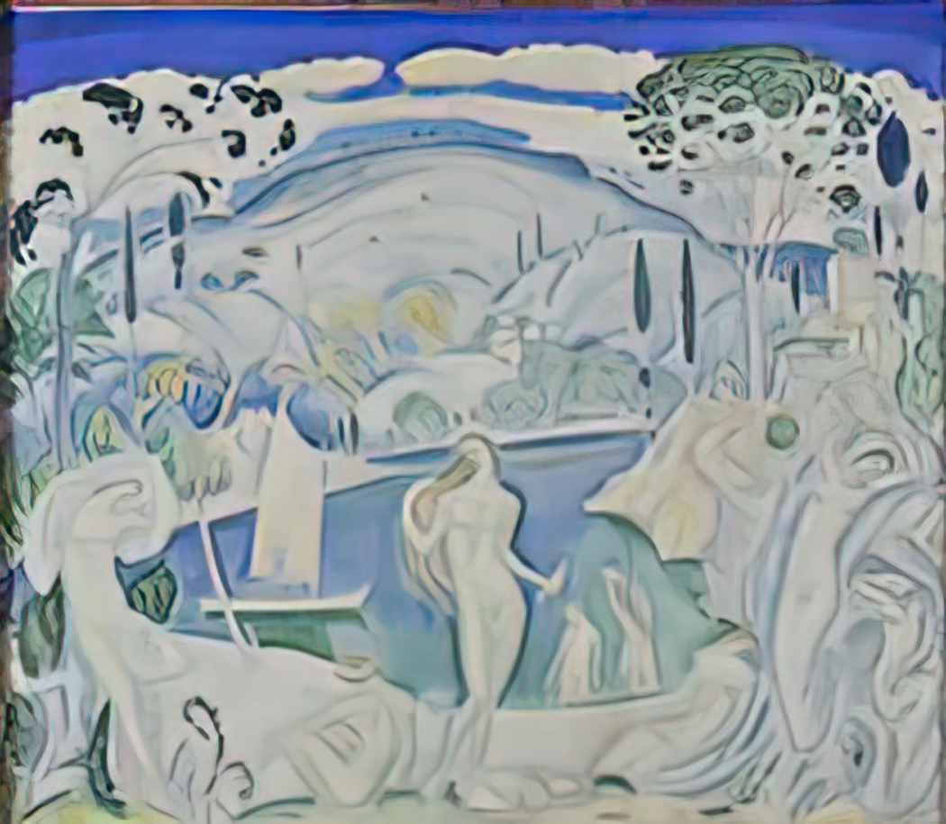 Konstantinos Parthenis bathers 1919 Art A4 Photo Print