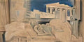 Konstantinos Parthenis still life with acropolis in the background 19 Art A4 Photo Print UK