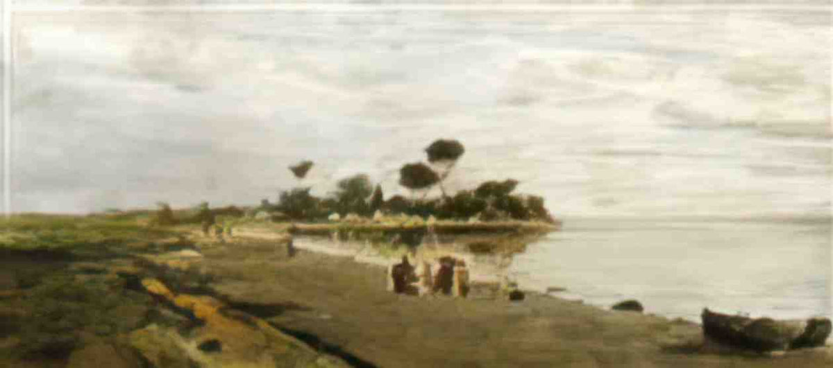Konstantinos Volanakis elegant figures at the shore1 Art A4 Photo Print