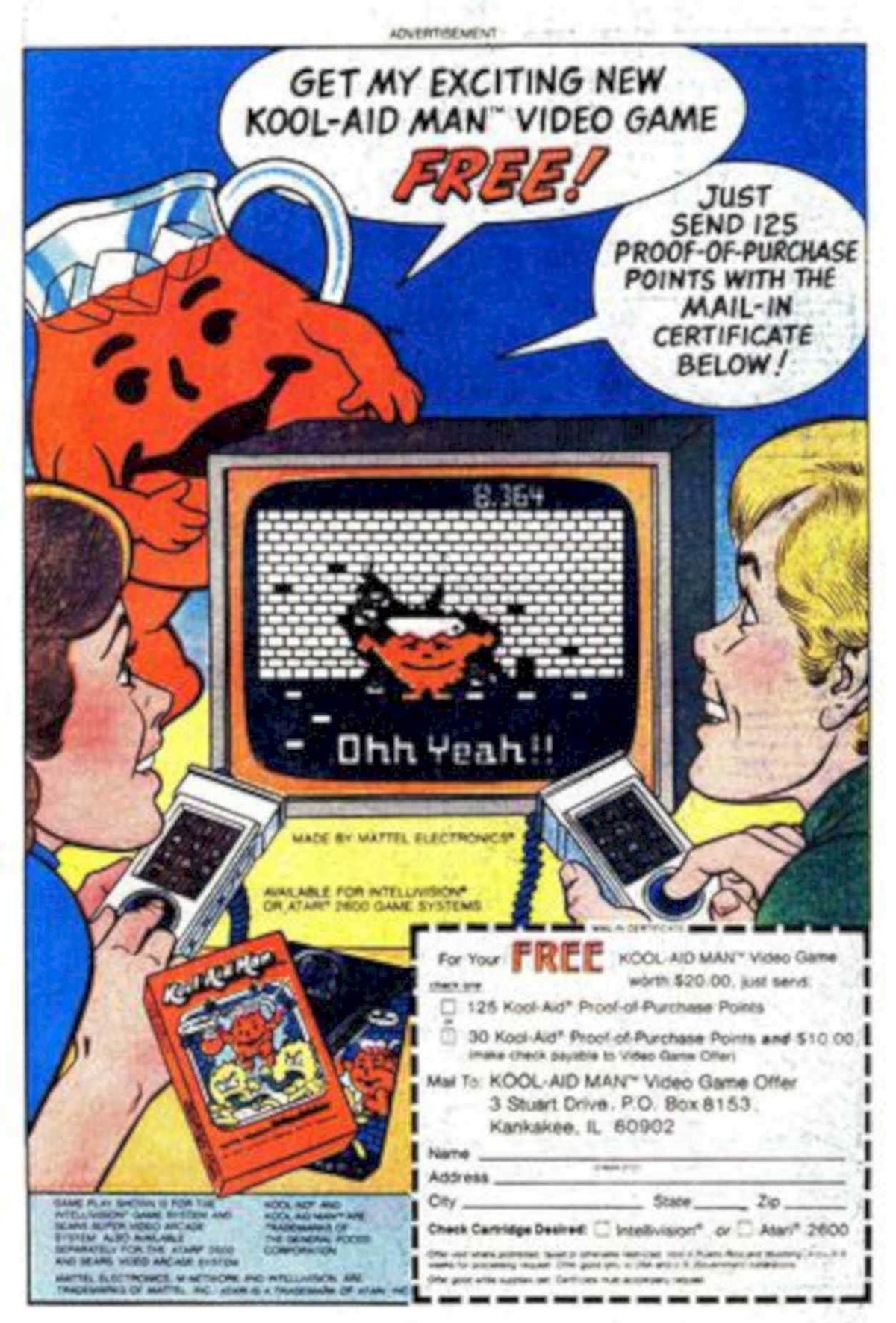 Kool Aid Man 4 Vintage Retro Advert Poster A4 Photo Print