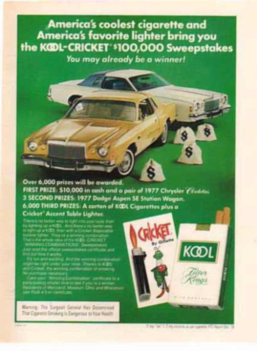 Kool Challenger Aspen Vintage Retro Advert Ads A4 Photo Print