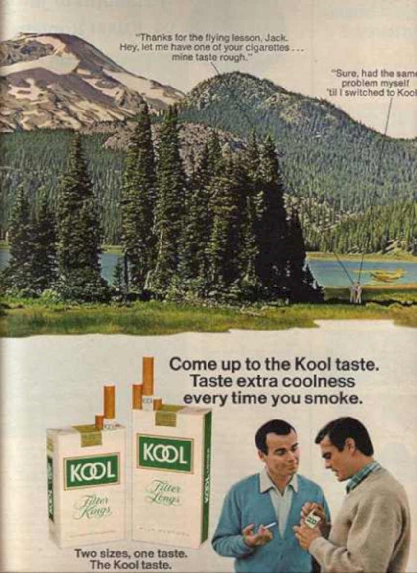 Kool Cigarettes Taste Vintage Retro Advert Ads A4 Photo Print