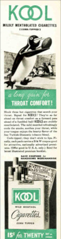 Kool Microphone Cigs Vintage Retro Advert Poster A4 Photo Print