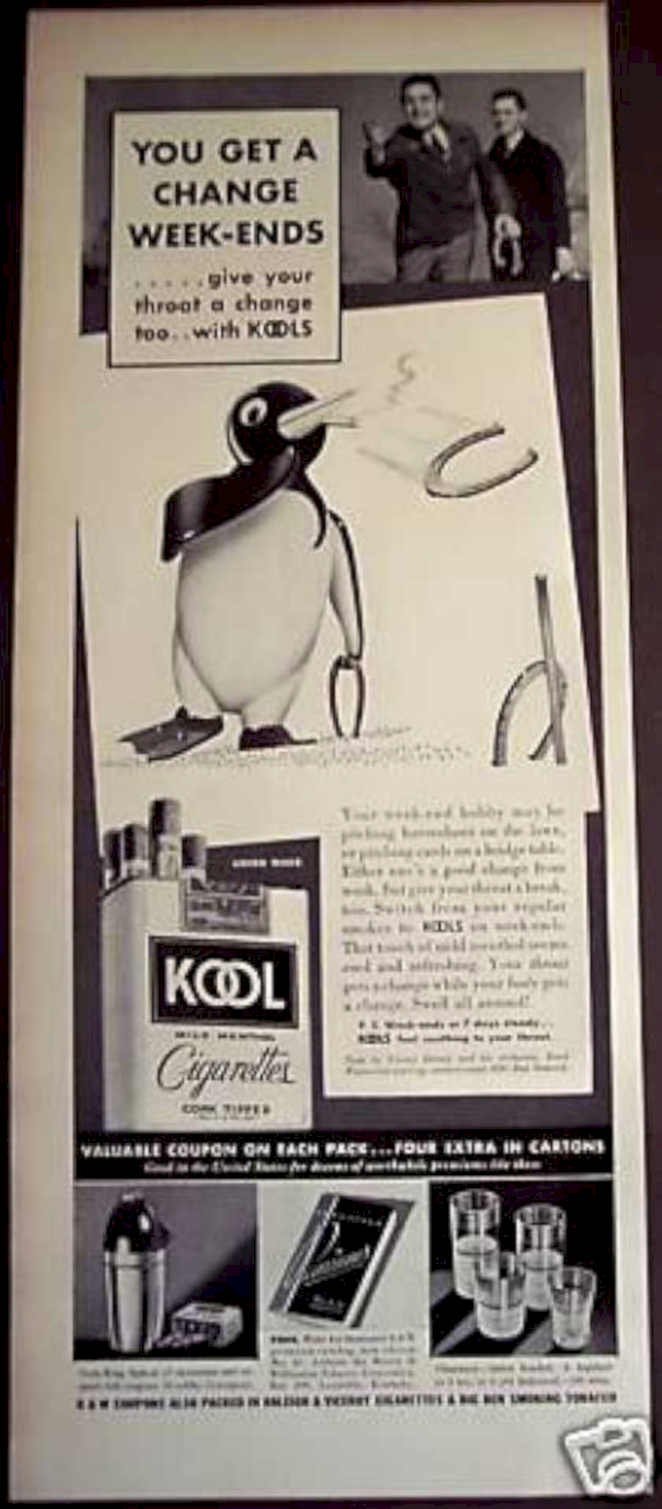 Kool Penguin Change Vintage Retro Advert Ads A4 Photo Print