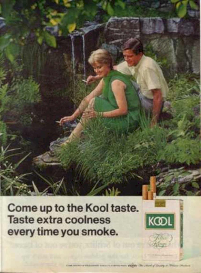 Kool Waterfall Couple Vintage Retro Advert Ads A4 Photo Print