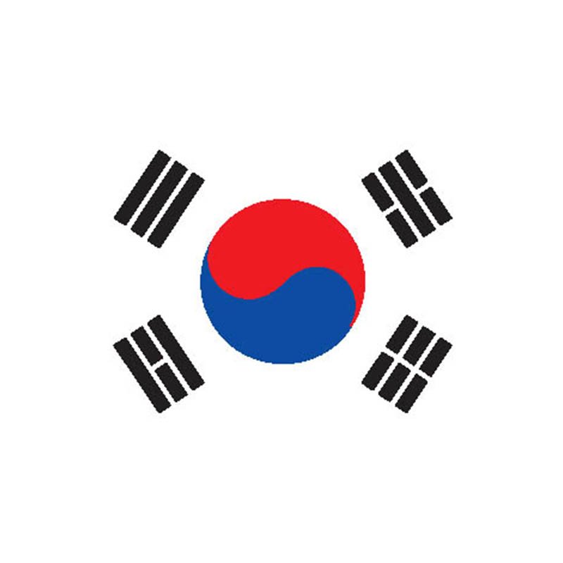 Korea Rep Flag N1739 A4 Photo Print