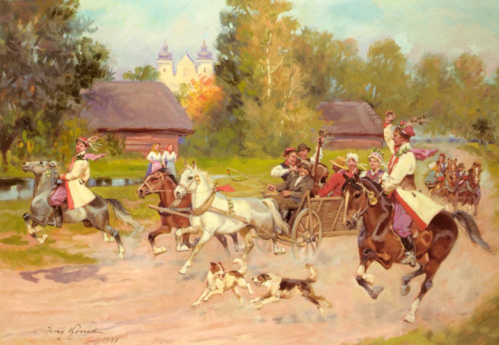 Kossak Jerzy Just Married Art A4 Photo Print UK