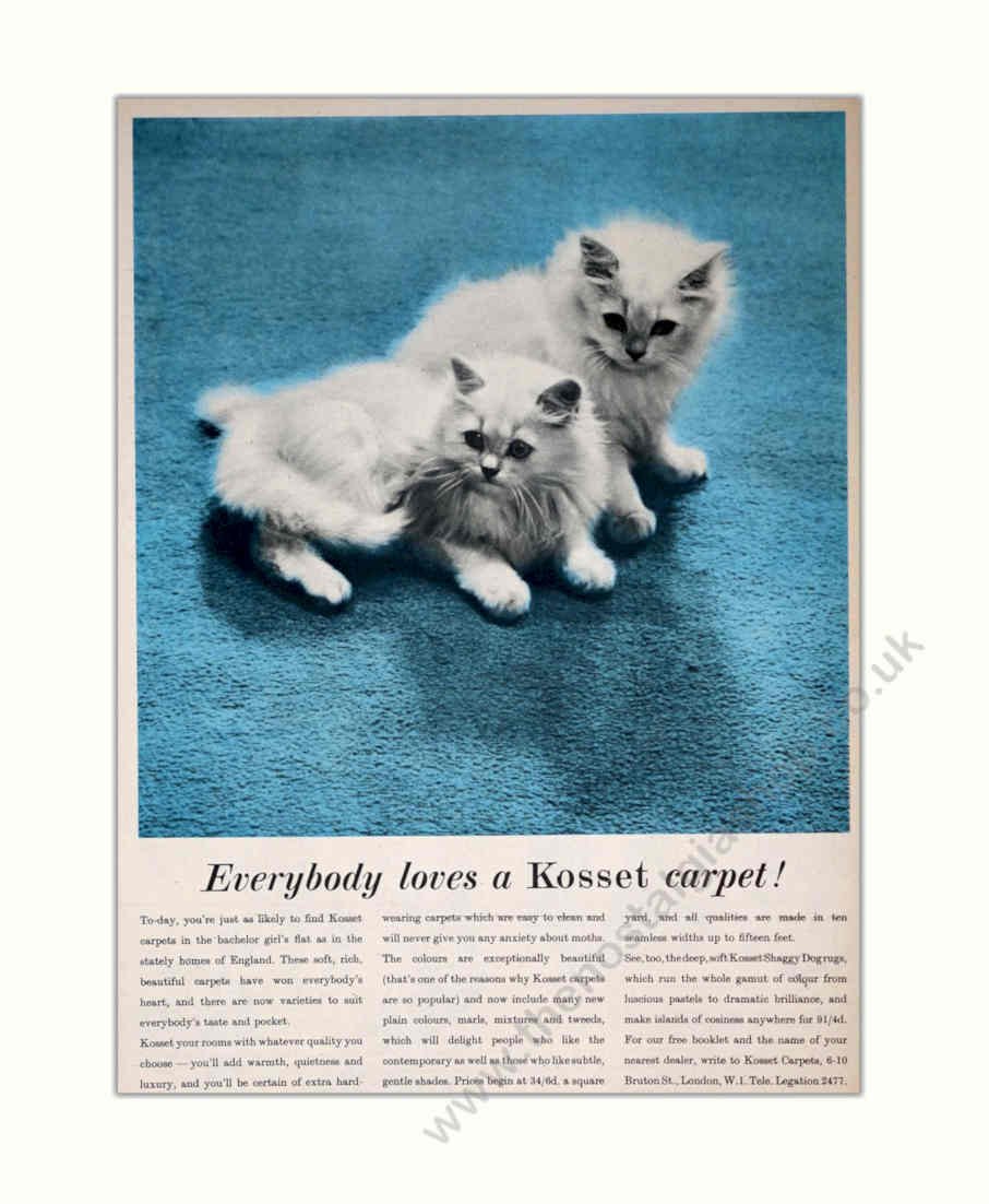 Kosset Carpet Persian Vintage Retro Advert Poster A4 Photo Print